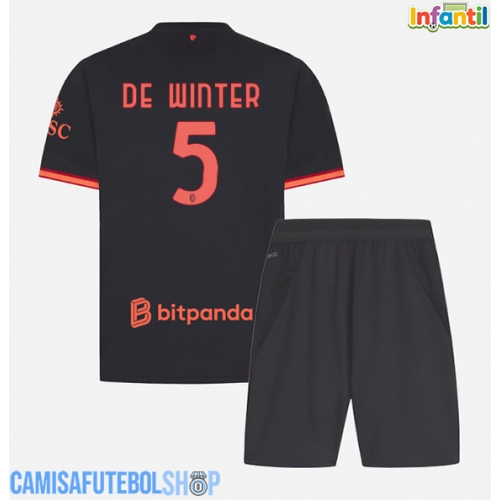 Camisa de time de futebol AC Milan Koni De Winter #5 Replicas 3º Equipamento Infantil 2026-27 Manga Curta (+ Calças curtas)